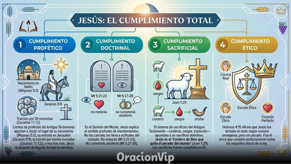 ¿De qué manera Jesús  llevó a la perfección la ley?